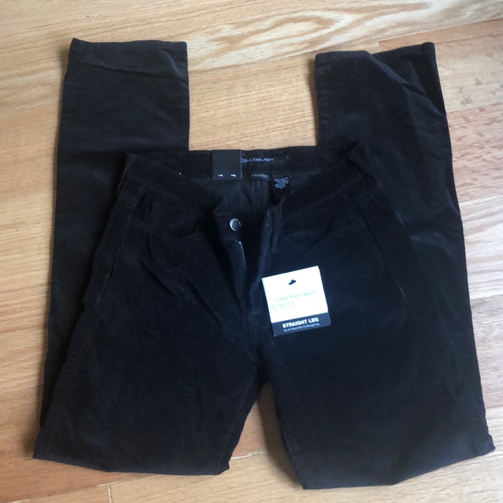 Calvin Klein black corduroy pants 2P